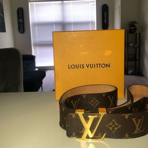 Classic monogram Louis Vuitton belt